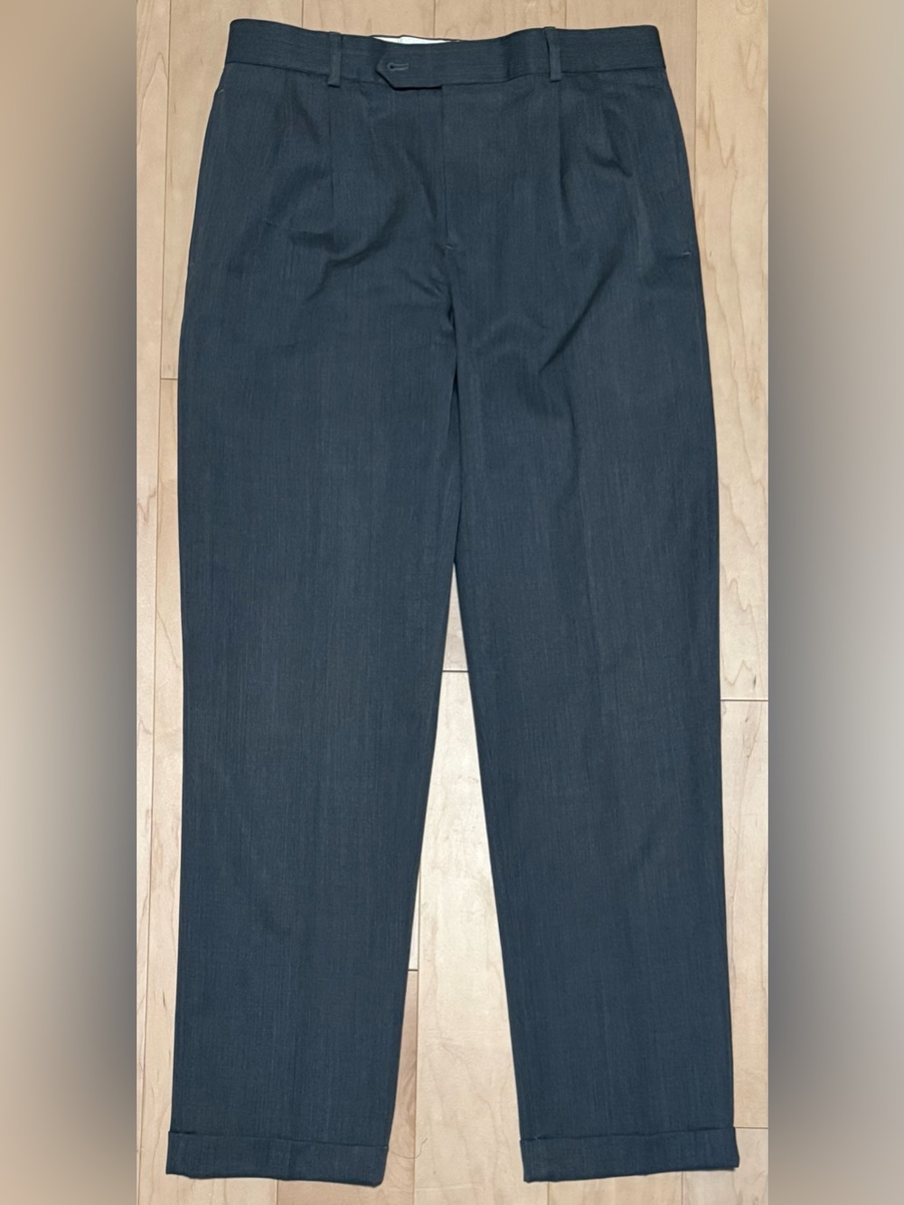 Brooks Brothers Madison Wool Dress Pants Gray Pleated Straight Men’s 33x32*